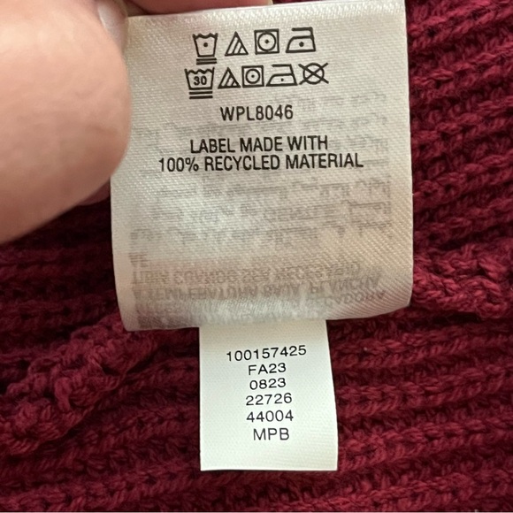 INC International Concepts Turtleneck Sweater Dress Ribbed Knit Burgundy XL - Picture 5 of 7